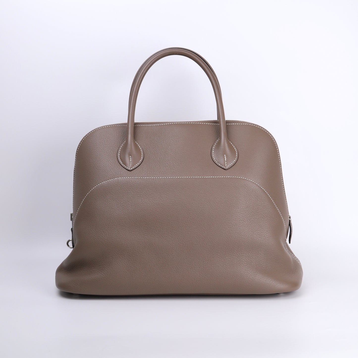 Hermes Bolide Relax 35 Handbag in Novillo Etoupe 2015,back view