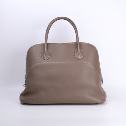 Hermes Bolide Relax 35 Handbag in Novillo Etoupe 2015,back view