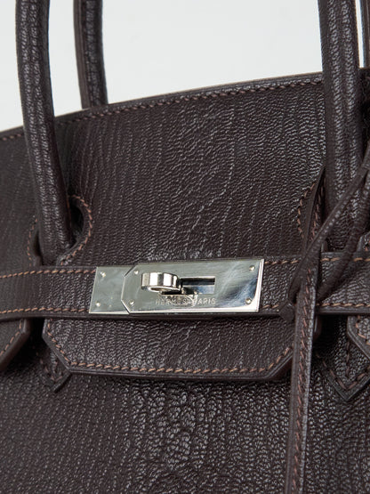 Hermes| Birkin 35 Handbag  Ebene Coromandel Cherve 2002