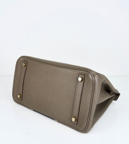 Hermes｜Birkin 30 Club Togo/Lizard  Etain/Graphite/Vert Olive  2011