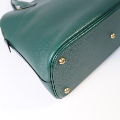 Hermes Bolide 35 2-Way in Vachette Ardennes Dark Green 1993