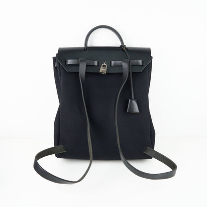 Hermes｜ Herbag Backpack PM  Black Toile 2003