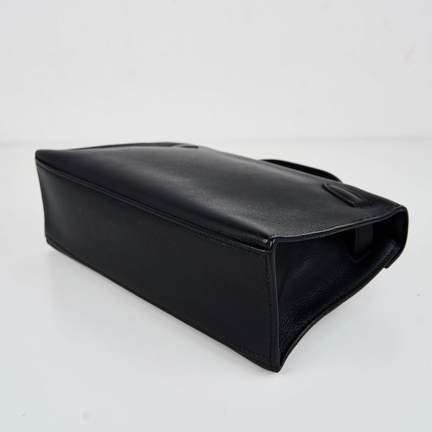 Hermes｜Kelly Pochette Black Handbag Evergrain 2006