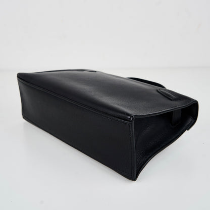 Hermes｜Kelly Pochette Black Handbag Evergrain 2006