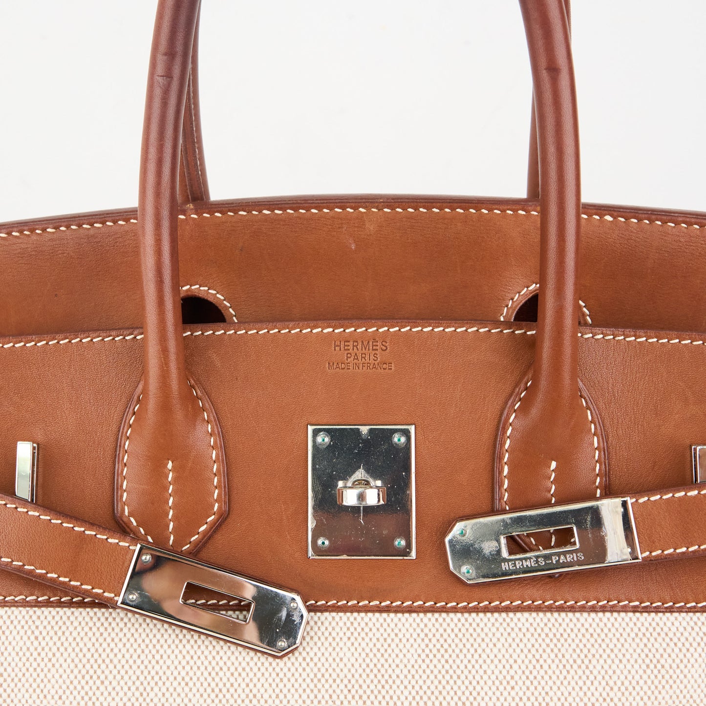 Hermes｜Birkin 30 Handbag  Barenia/Toile Faubourg Canvas 2003