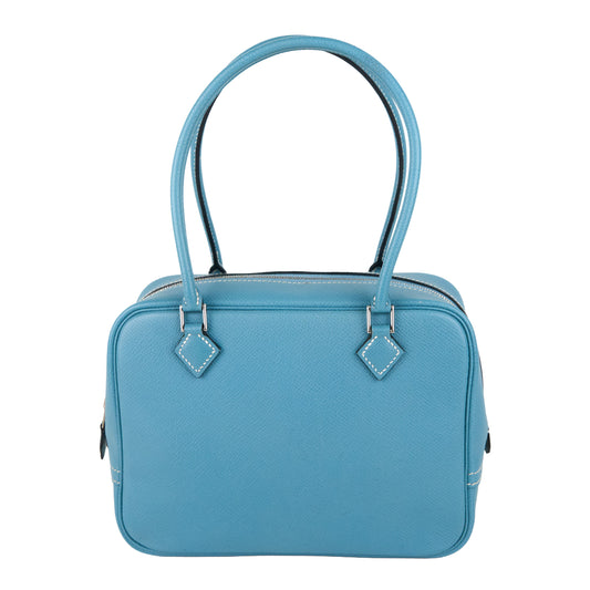 Hermes｜ Plume 20 Mini Plume Handbag Epsom Blue Jean 2008