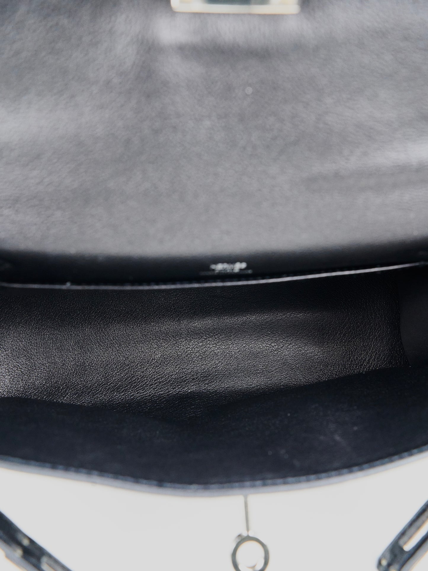 Hermes｜Kelly Pochette Black Handbag Evergrain 2006