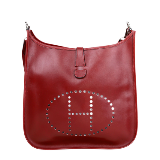 Hermes｜ Evelyne GM Shoulder bag Box Calf Rouge H 2001