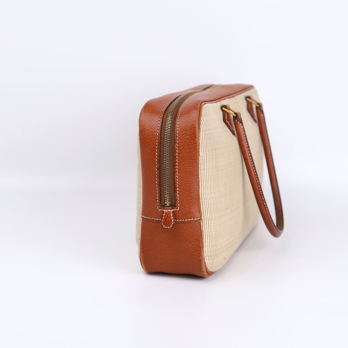 Hermes Plume Elan 28 Handbag in Peau de Porc/Crinoline 2002,left side