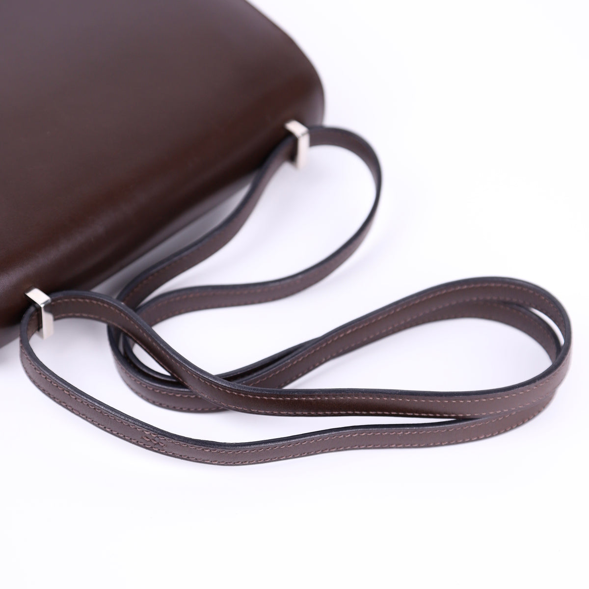 Hermes Constance 19 Shoulder Bag in Box-Calf Chocolat 2016 PHW, shoulder strap