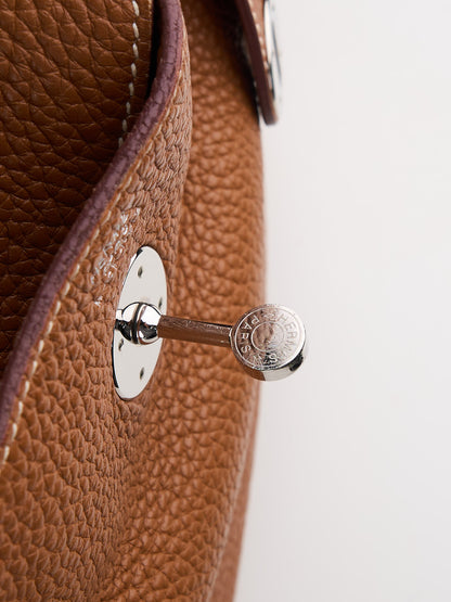 Hermes｜ Lindy 30 Shoulder bag Gold Taurillon Clemence 2014