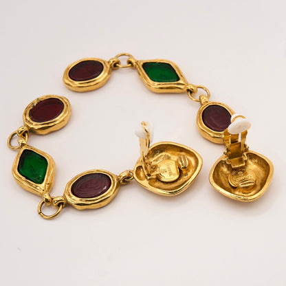 Chanel｜ Vintage Coco Portrait Gripoix Earring