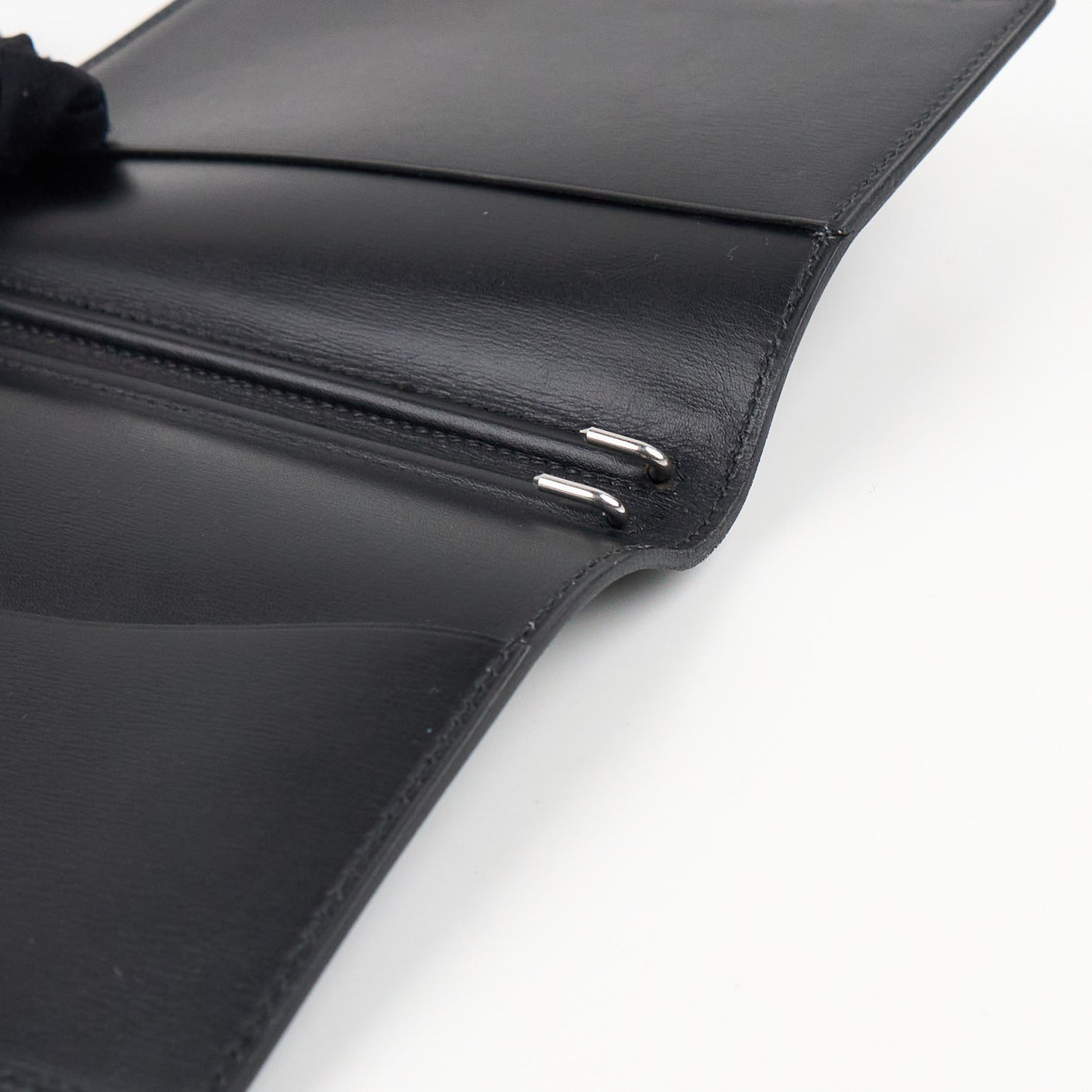 Hermes| Journal Case Passport Cover Black Box Calf 1997