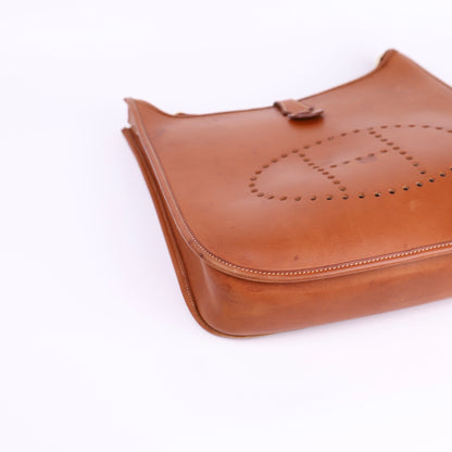Hermes Evelyne PM in Barenia Fauve 2001 GHW，corner1