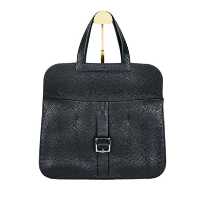 Hermes｜ Halzan 31 Black Taurillon Clemence 5 way handbag  C 2018