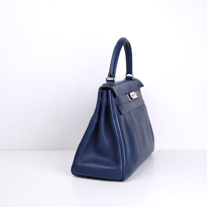 Hermes｜ Kelly 28 Handbag Togo Prussian Blue 2009