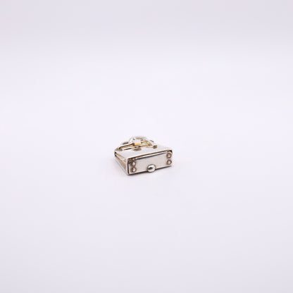 Hermes S925 Silver Kelly Bag Motif Pendant Top， bottom