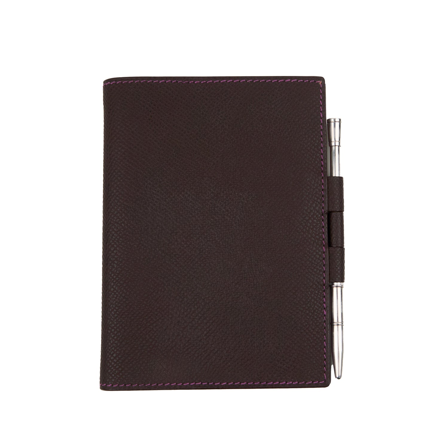 Hemres| Journal Case Passport Cover  Epsom Chocolat Cyclamen 2006