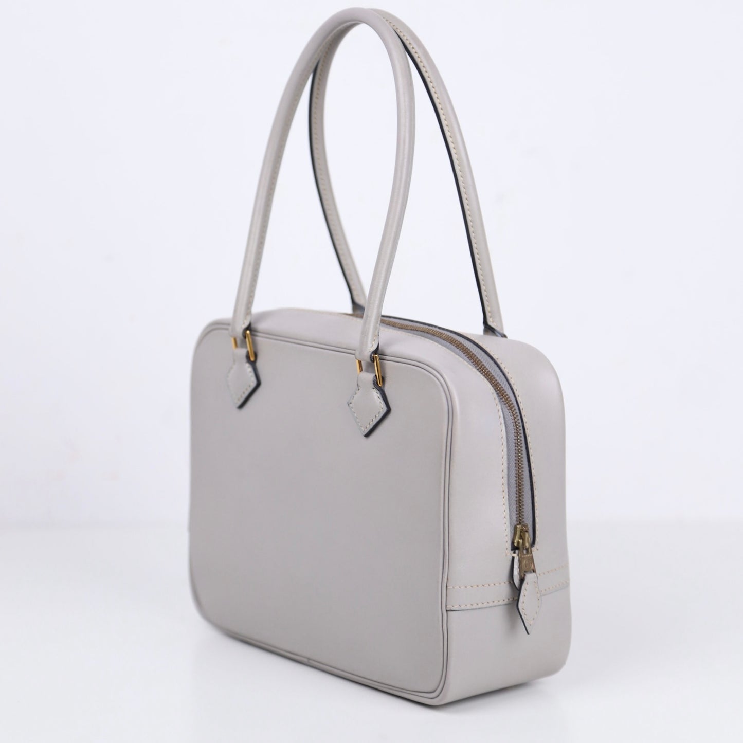 Hermes｜ Plume Mini  Handbag Plume 20 Box Calf Gris Perle 2011