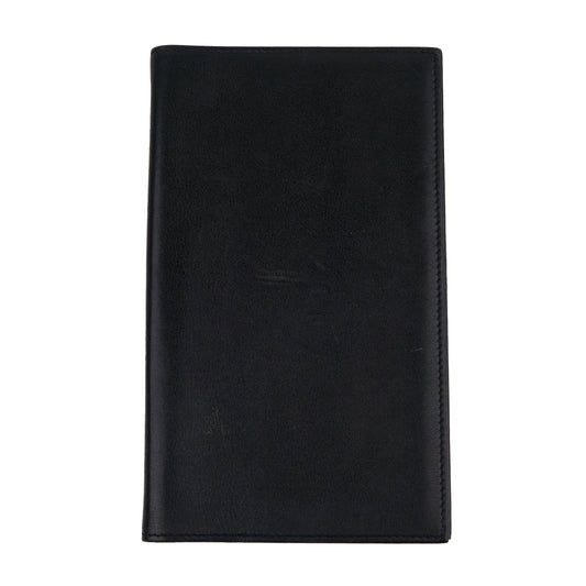 Hermes| Journal Case Passport Cover Black Evercalf 2007