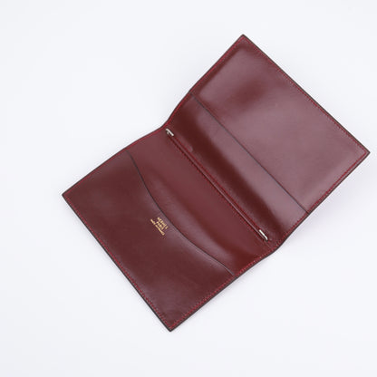 Hermes Journal Case Passport Cover in Box-calf Rouge H 1987,inside
