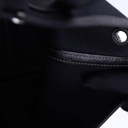 Hermes Garden Party TTPM Handbag in Black Buffalo/Canvas 2004, logo, year stamp square H