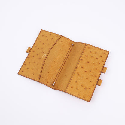 Hermes Journal Case Passport Cover in Ostrich 1994,inside