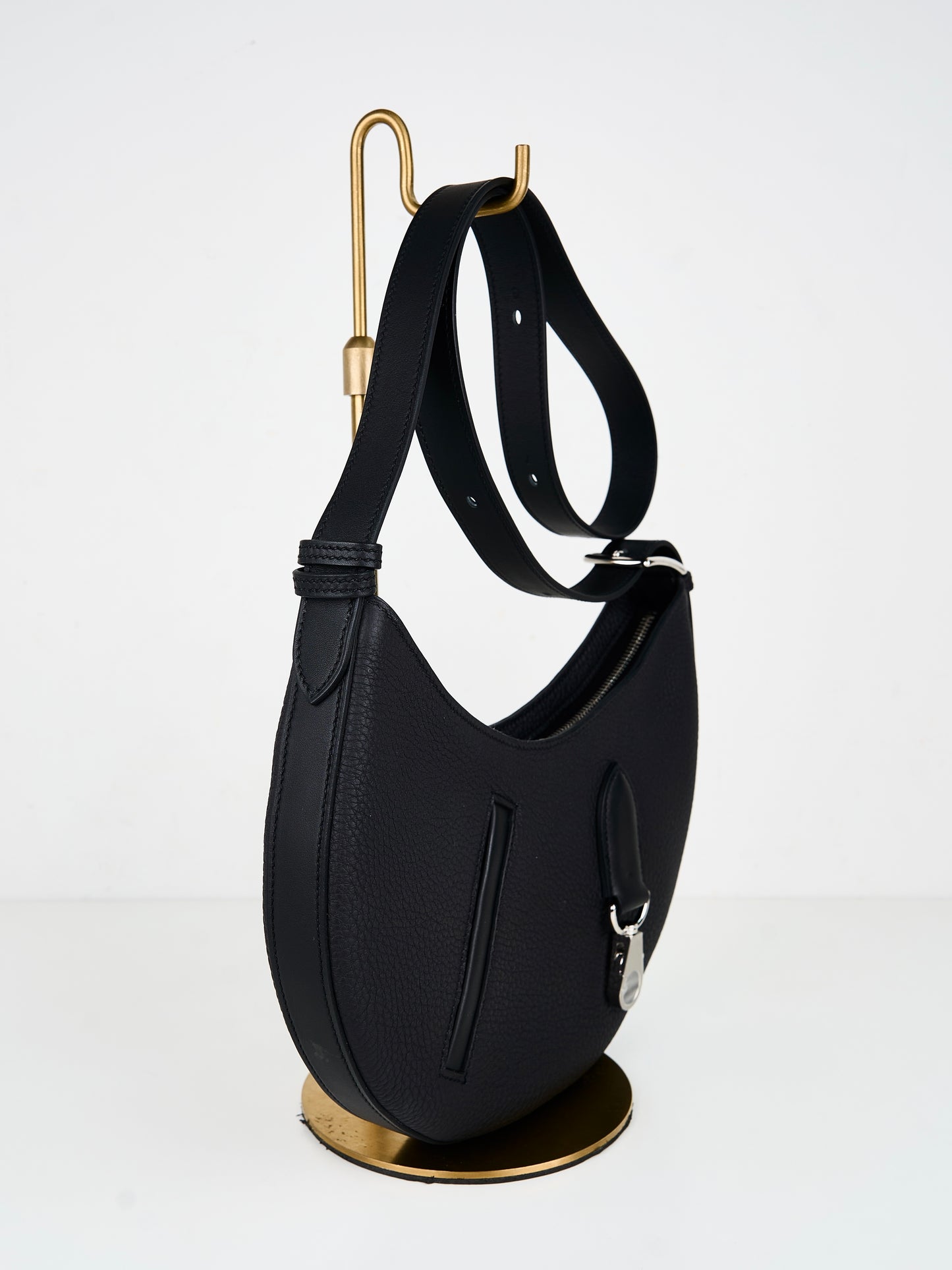 Hermes｜ P'tit Arcon Bag Black Togo and Swift Palladium Hardware