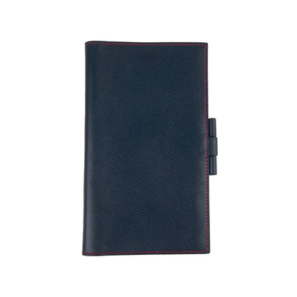 Hermes| Journal Case Passport Cover Blue Nuit/Rouge Grenat Epsom 1996