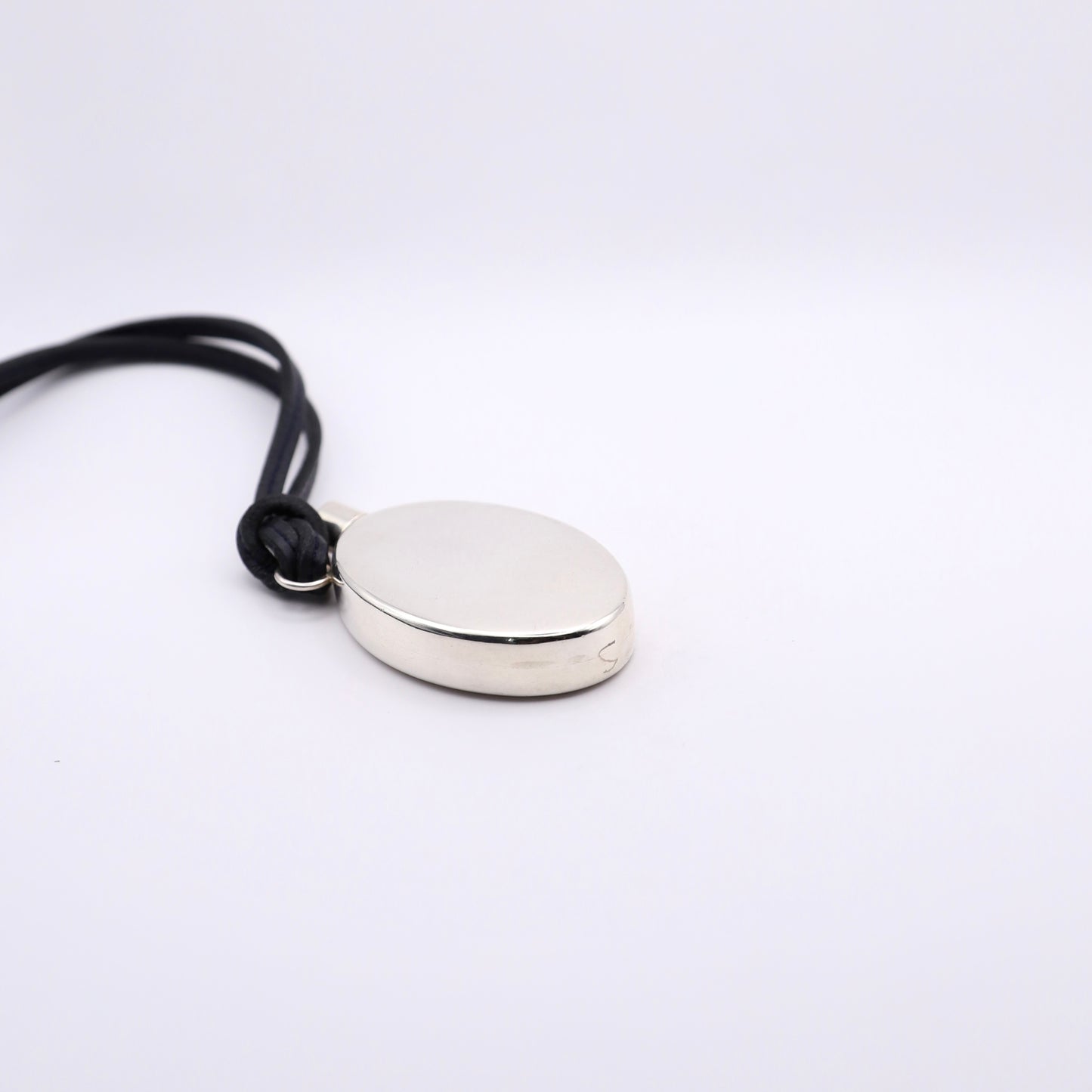 Hermes Sterling Silver Perfume Bottle Pendant Necklace
