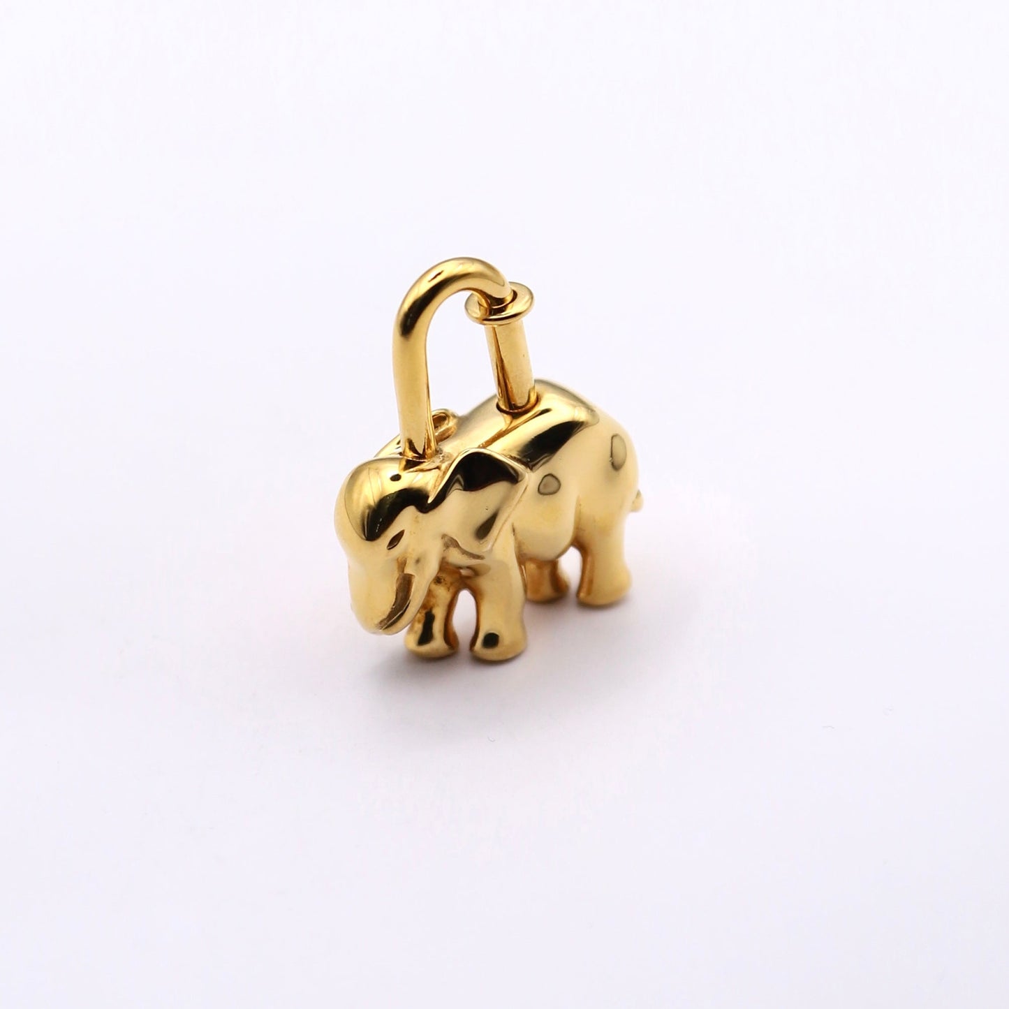 Hermes Cadena Padlock Gold plated Elephant 1997 Limited,side view