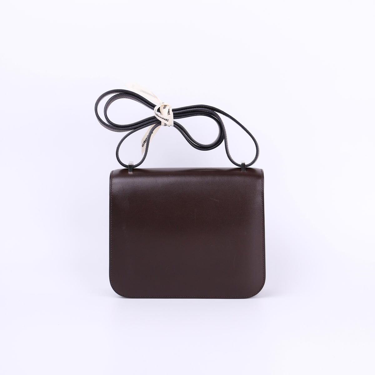 Hermes Constance 19 Shoulder Bag in Box-Calf Chocolat 2016 PHW, back view