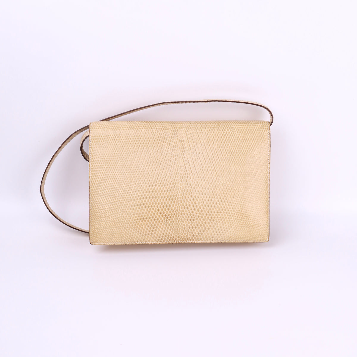 Hermes Vintage 2Way Shoulder Bag in Lizard 1986, back view