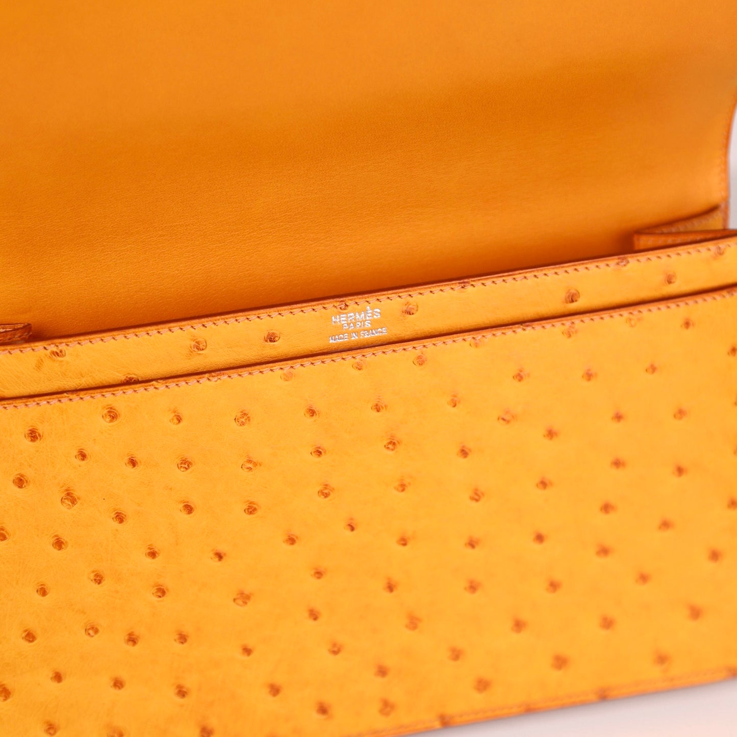 Hermes｜Valentine  Shoulder bag Saffron Ostrich 2000