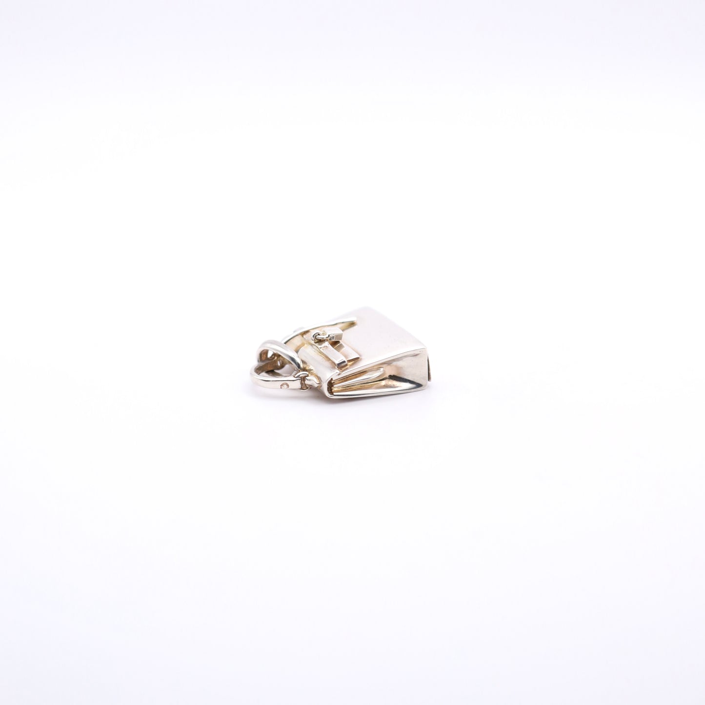 Hermes S925 Silver Kelly Bag Motif Pendant Top，left side