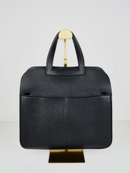 Hermes｜ Halzan 31 Black Taurillon Clemence 5 way handbag  C 2018