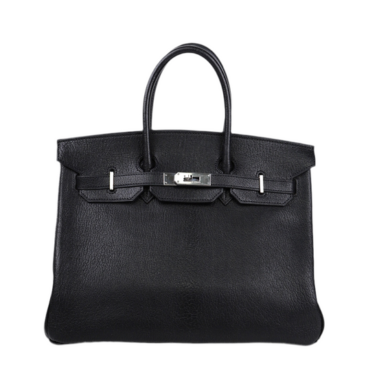 Hermes| Birkin 35 Handbag Black Coromandel Cherve 2000