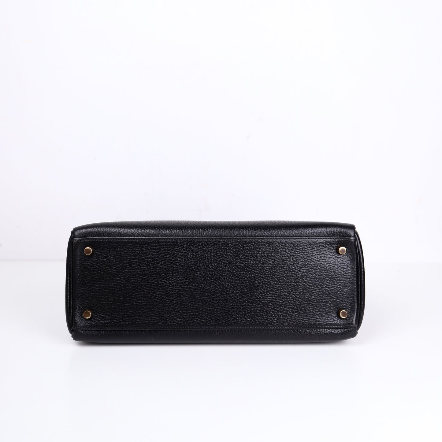 Hermes Kelly 32 Handbag in Vachette Ardennes  Black 1991，bottom