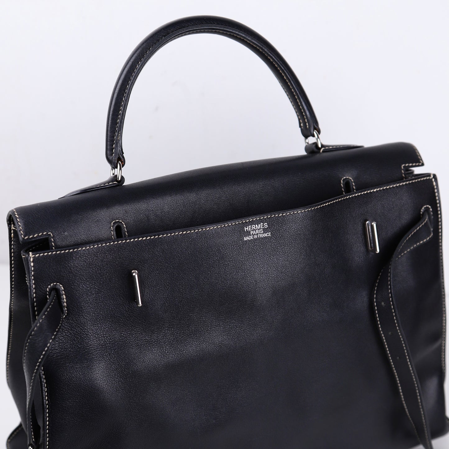 Hermes｜Kelly Flat  Handbag Black Swift 2007
