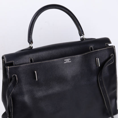 Hermes｜Kelly Flat  Handbag Black Swift 2007