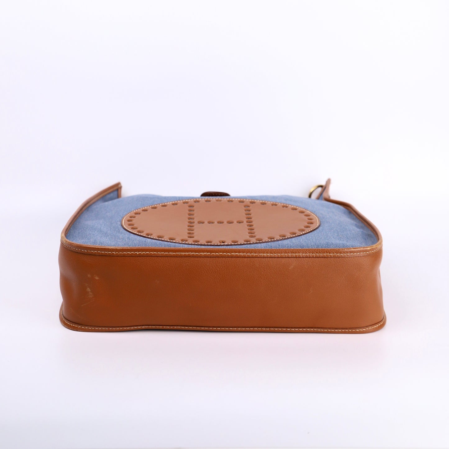 Hermes Evelyne GM in Toile Jean/Gulliver Gold 1996,bottom