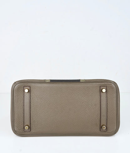 Hermes｜Birkin 30 Club Togo/Lizard  Etain/Graphite/Vert Olive  2011
