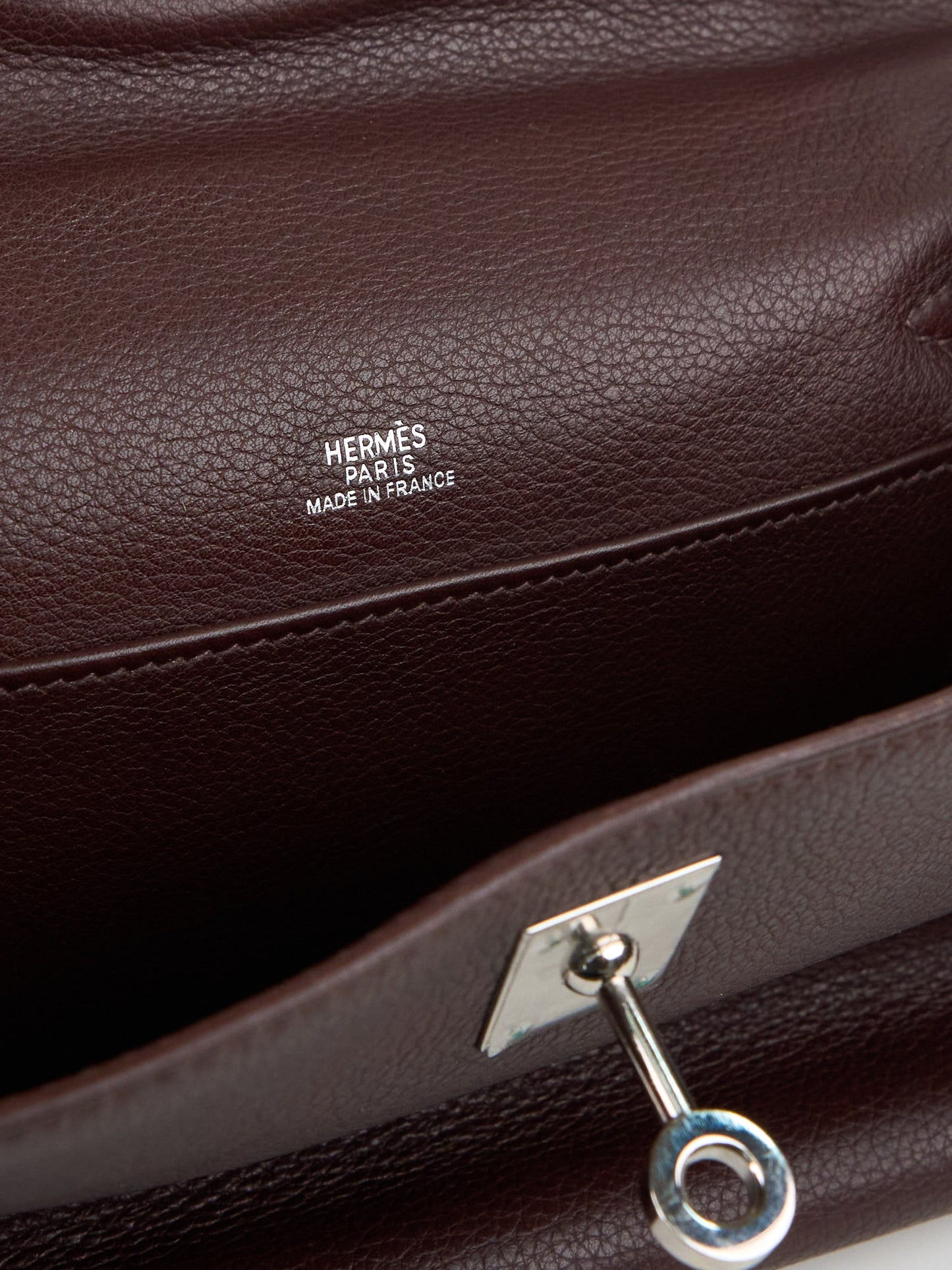 Hermes｜Kelly Pochette Havana Handbag Evergrain 2006