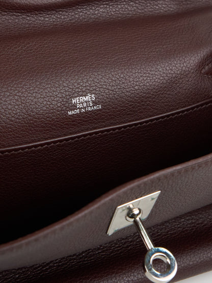 Hermes｜Kelly Pochette Havana Handbag Evergrain 2006