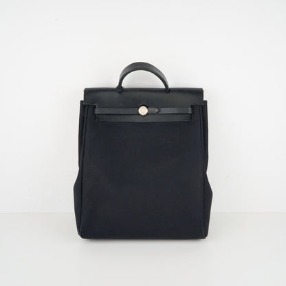 Hermes｜ Herbag Backpack PM  Black Toile 2000