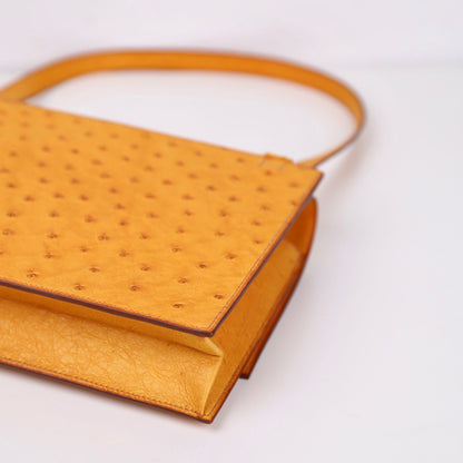 Hermes｜Valentine  Shoulder bag Saffron Ostrich 2000