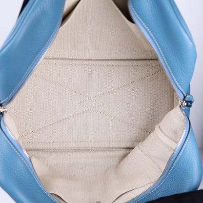 Hermes｜ Victoria 35 Handbag Taurillon Clemence Blue Jean 2007