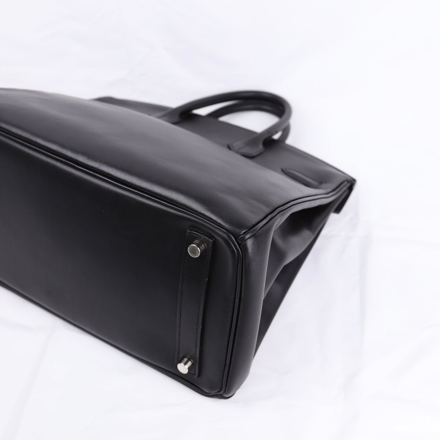 Hermes Hac 32 Handbag in Evercalf Black 2009，corner4