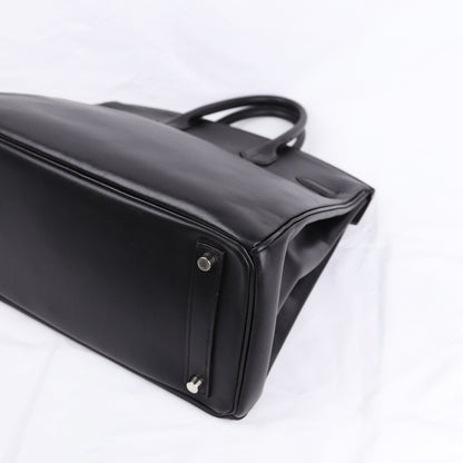 Hermes Hac 32 Handbag in Evercalf Black 2009，corner4