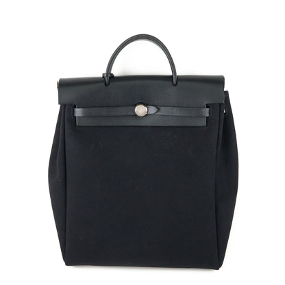 Hermes｜ Herbag Backpack PM  Black Toile 2003